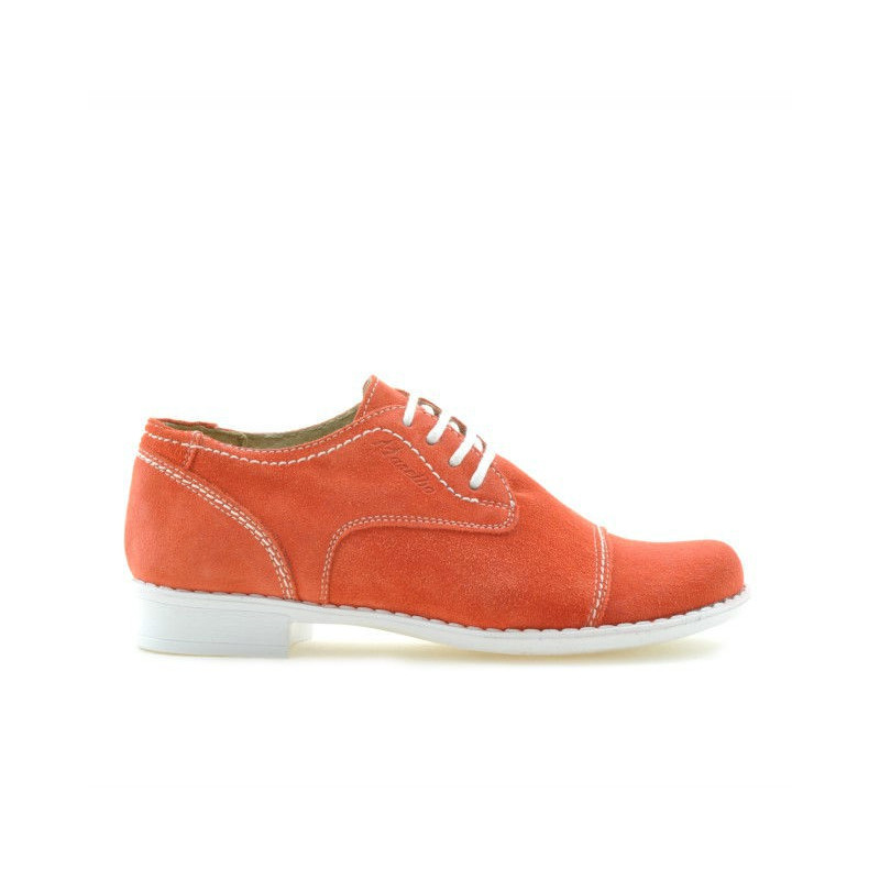 Scarpe bambini 131 rosso corallo scamosciato