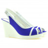 Sandali donna 5000 indaco velluto+bianco