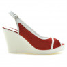Sandali donna 5000 rosso velluto+bianco