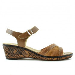 Sandali donna 5005p marrone cerato traforato