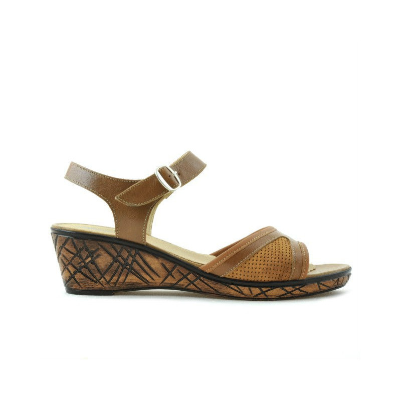 Sandali donna 5005p marrone cerato traforato