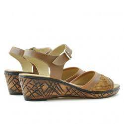 Sandali donna 5005p marrone cerato traforato