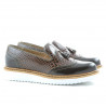 Scarpe casual donna 659 vernice caffè combinato