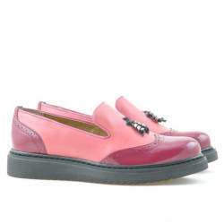 Scarpe casual donna 659 vernice fucsia combinato