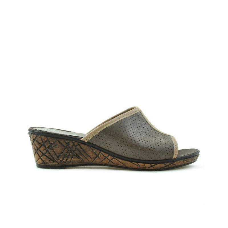Sandali donna 5004p cappuccino traforato