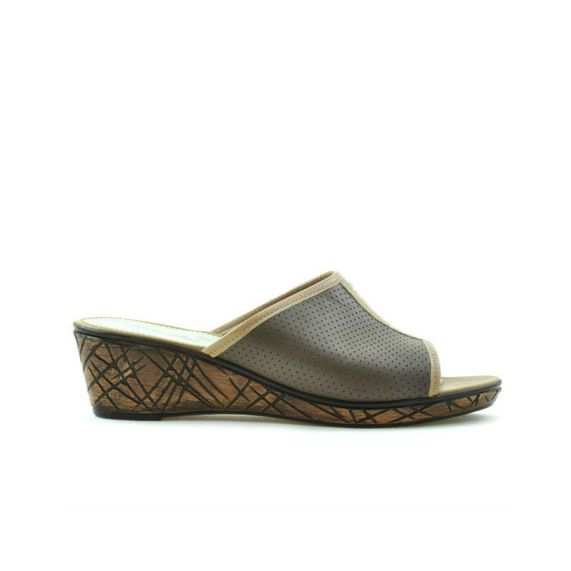 Sandali donna 5004m p cappuccino combinato traforato