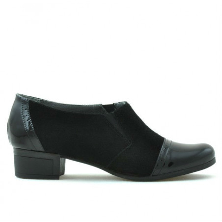 Scarpe casual donna 651 vernice nera combinata