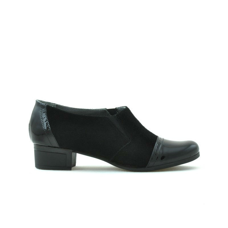 Scarpe casual donna 651 vernice nera combinata