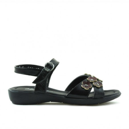 Sandali per bambini 523 vernice nero+vinaccia