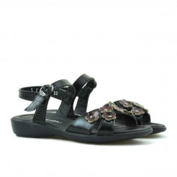 Sandali per bambini 523 vernice nero+vinaccia