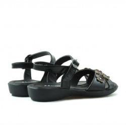 Sandali per bambini 523 vernice nero+vinaccia