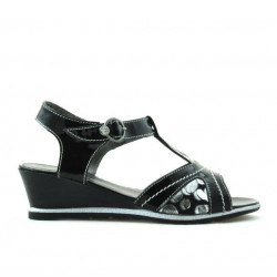 Sandali bambini 533 vernice nera combinata