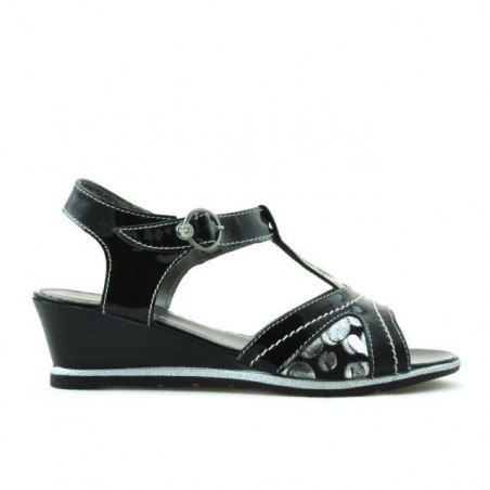 Sandali bambini 533 vernice nera combinata