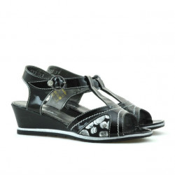 Sandali bambini 533 vernice nera combinata
