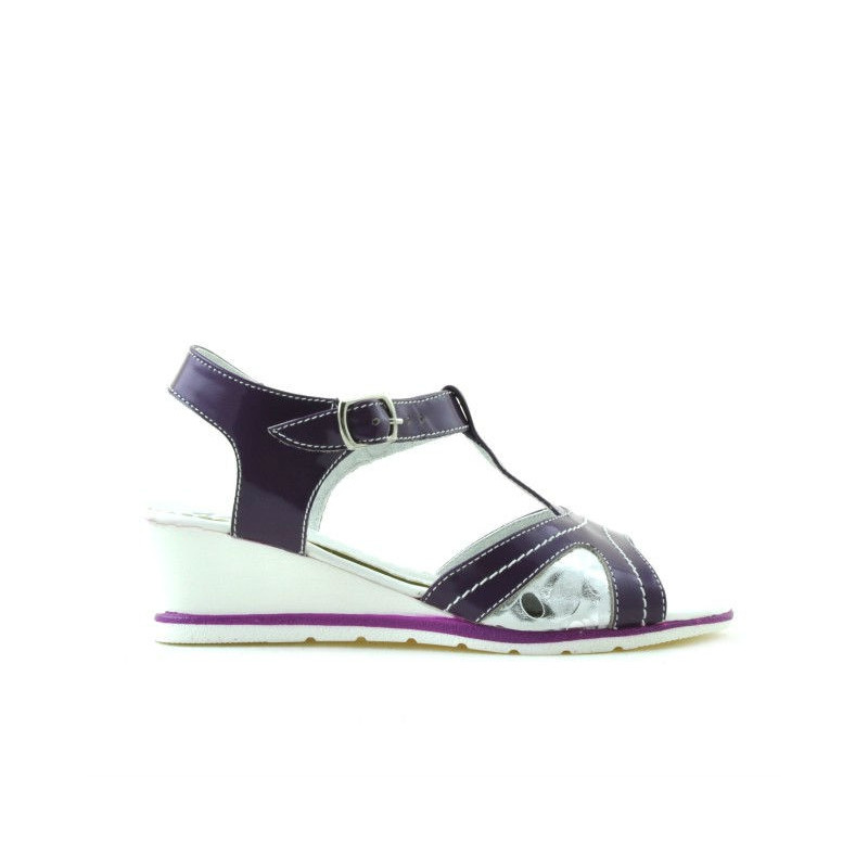 Sandali bambini 533 vernice viola combinato