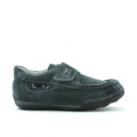 Scarpe primi passi bambino 01c grigio in velour