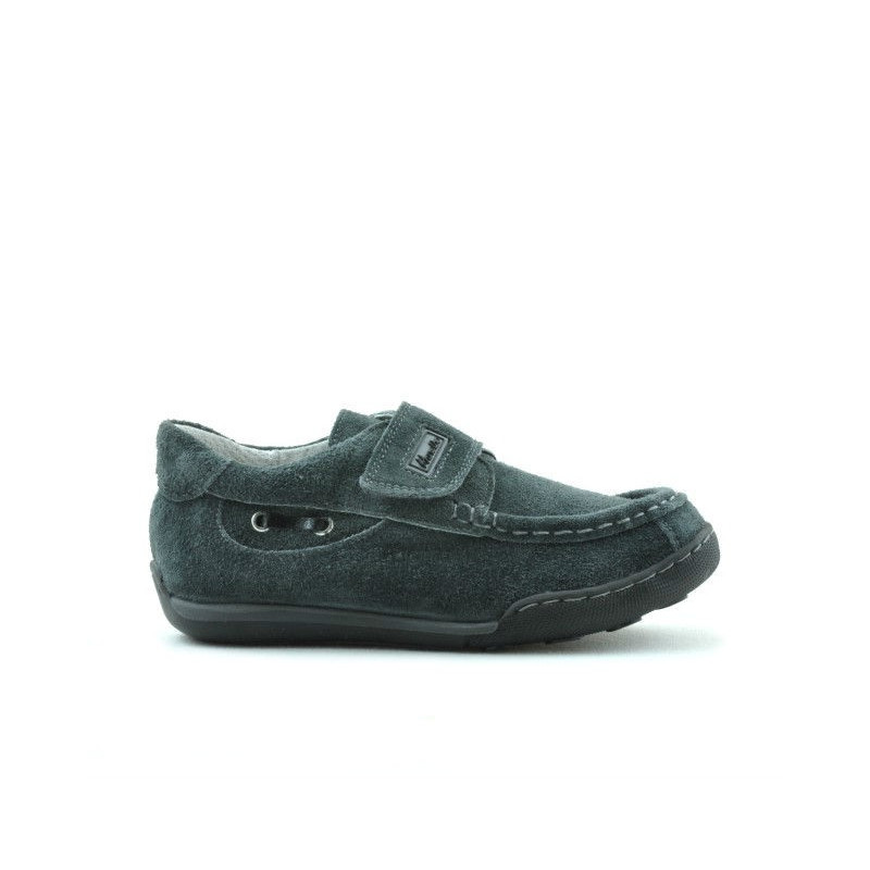 Scarpe primi passi bambino 01c grigio in velour