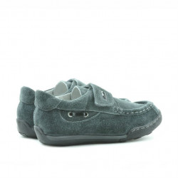 Scarpe primi passi bambino 01c grigio in velour