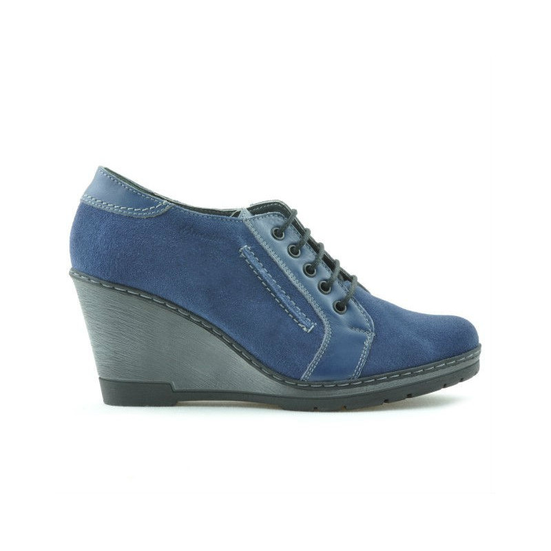 Scarpe casual donna 625 indaco velluto combinato