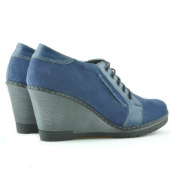 Scarpe casual donna 625 indaco velluto combinato