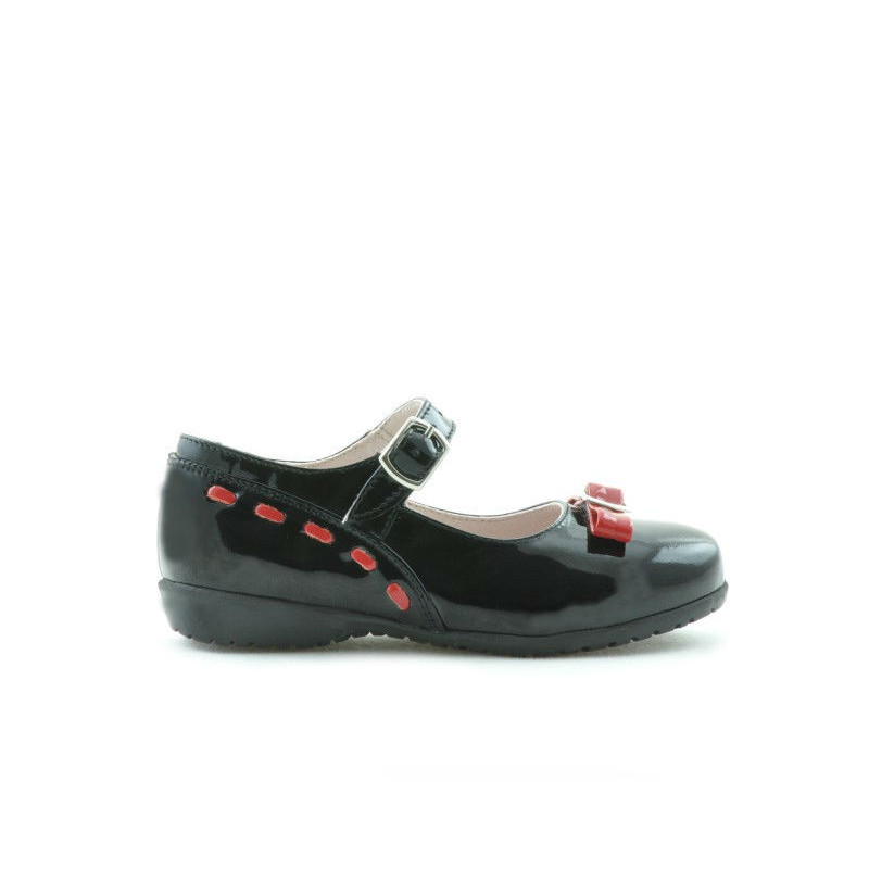 Scarpe per bambini piccoli 12c vernice nera+rossa