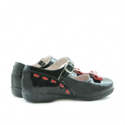 Scarpe per bambini piccoli 12c vernice nera+rossa