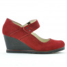 Scarpe casual donna 199 rosso velluto