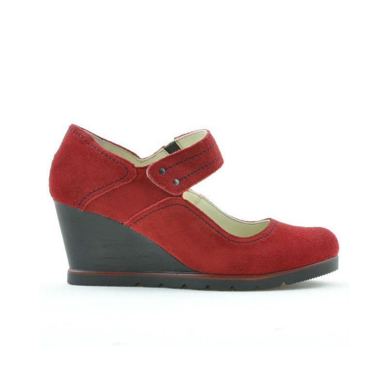 Scarpe casual donna 199 rosso velluto