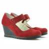 Scarpe casual donna 199 rosso velluto