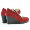 Scarpe casual donna 199 rosso velluto