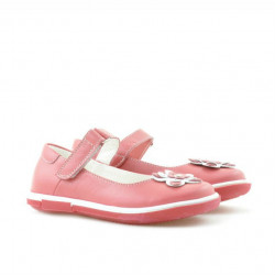 Scarpe bimbi piccoli 06c rosso corallo+bianco