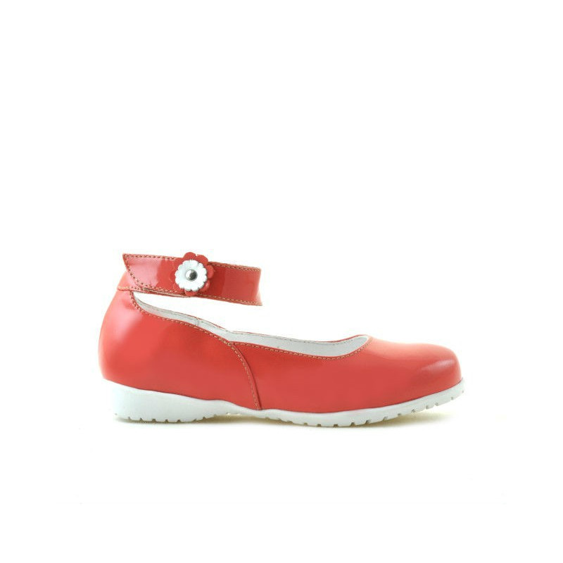 Scarpe per bambini piccoli 17c vernice rosso corallo