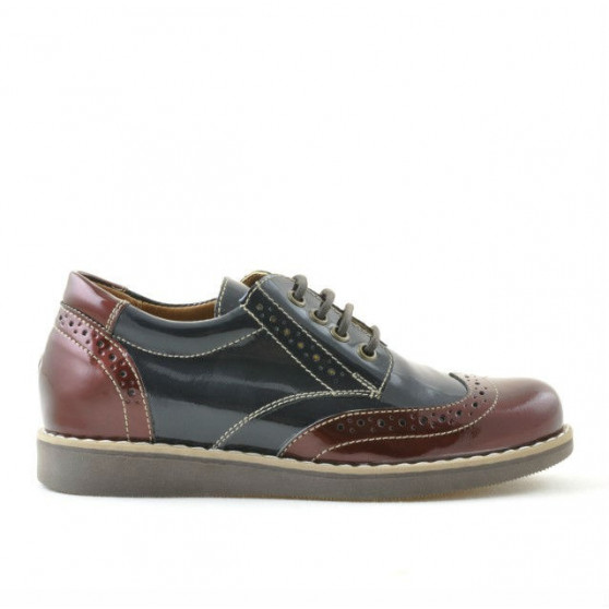 Scarpe per bambini 154 vernice bordeaux combinato