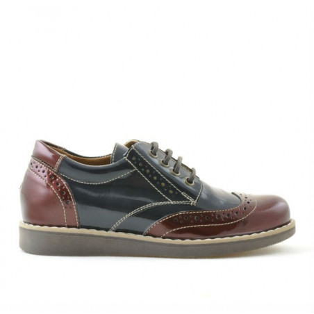 Scarpe per bambini 154 vernice bordeaux combinato