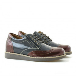 Scarpe per bambini 154 vernice bordeaux combinato