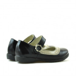 Scarpe bimbi piccoli 19c vernice nera+beige