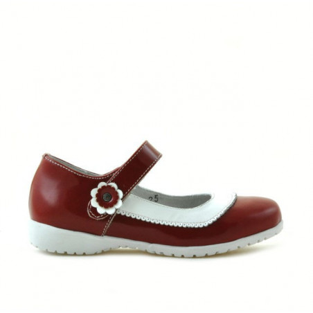 Scarpe per bambini piccoli 19c vernice rossa+bianca