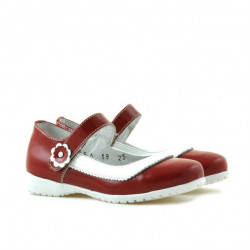 Scarpe per bambini piccoli 19c vernice rossa+bianca