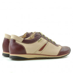 Scarpe sportive donna 196 bordeaux+beige