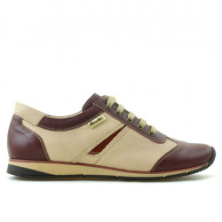 Scarpe sportive donna 196 bordeaux+beige