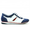 Scarpe sportive da donna 196 indaco velluto+bianco