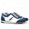 Scarpe sportive da donna 196 indaco velluto+bianco