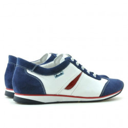 Scarpe sportive da donna 196 indaco velluto+bianco