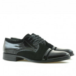 Scarpe eleganti adolescenti 391 velluto nero combinato