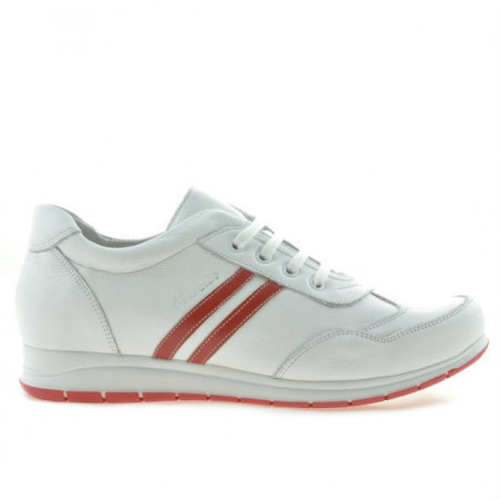 Scarpe sportive donna 641 bianco+rosso