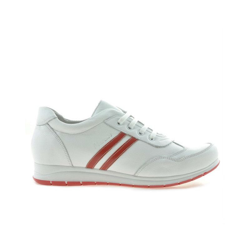 Scarpe sportive donna 641 bianco+rosso