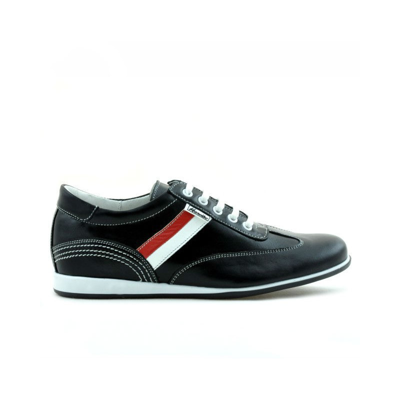Scarpe sportive adolescenti 394 nero+bianco