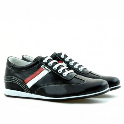 Scarpe sportive adolescenti 394 nero+bianco