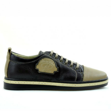 Scarpe sportive adolescenti 392 sabbia+caffè