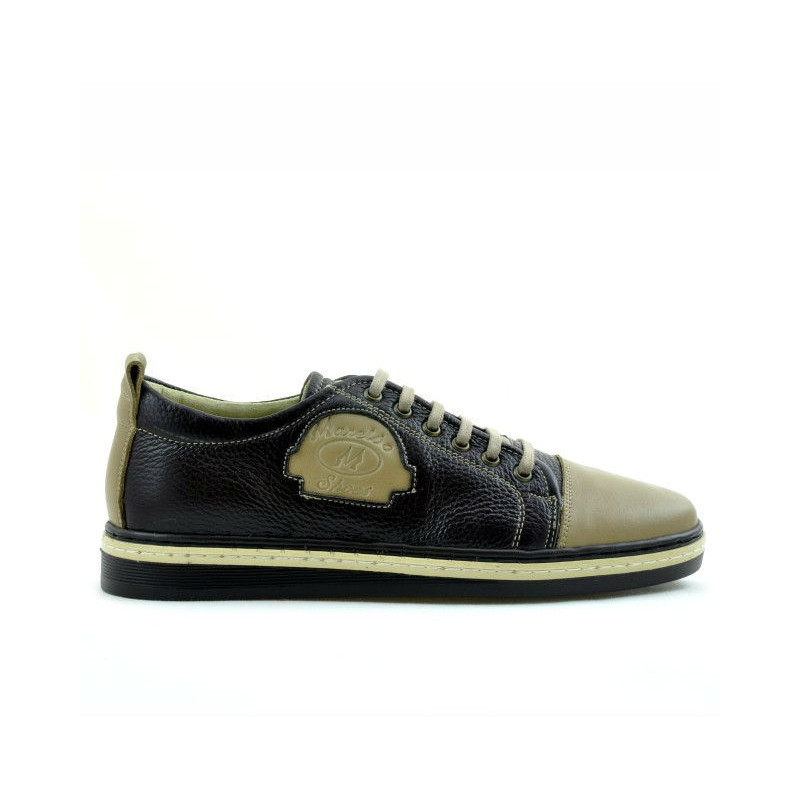 Scarpe sportive adolescenti 392 sabbia+caffè
